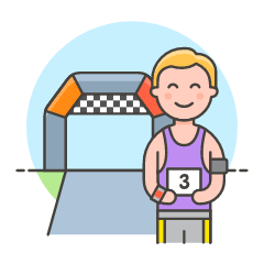 Sports Running Marathon 1 Illustration from UX Colors Set