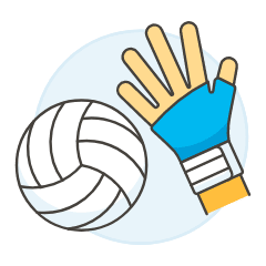 Volleyball Hit 3 Illustration from UX Colors Set