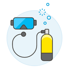 Scuba Diving 2 Illustration from UX Colors Set