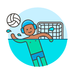 Sports Water Volleyball 5 Illustration from UX Colors Set