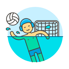 Sports Water Volleyball 6 Illustration from UX Colors Set