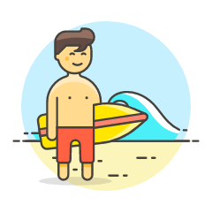 Surfing 17 Illustration from UX Colors Set