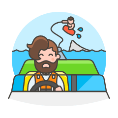 Wakeboarding 1 Illustration from UX Colors Set