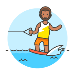 Wakeboarding 8 Illustration from UX Colors Set