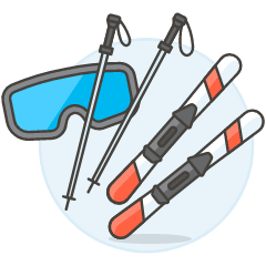 Sport Ski Illustration from UX Colors Set