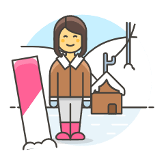 Sports Snowboard 12 Illustration from UX Colors Set