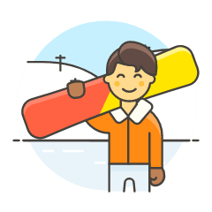 Sports Snowboard 3 Illustration from UX Colors Set