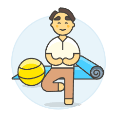 Sports Yoga 6 Illustration from UX Colors Set