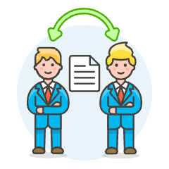 Document Sharing 1 1 Illustration from UX Colors Set