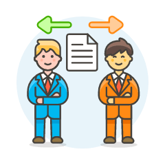 Document Sharing 2 3 Illustration from UX Colors Set