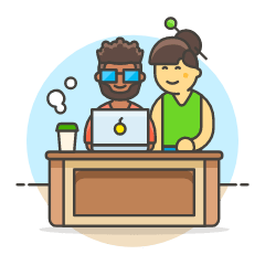 Work Desk 4 Illustration from UX Colors Set