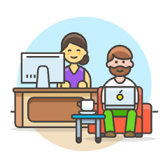 Work Desk Sofa 2 1 Illustration from UX Colors Set