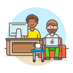 Work Desk Sofa 2 2 Illustration from UX Colors Set