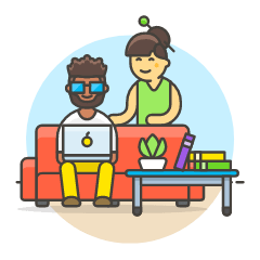 Work Living Room 5 Illustration from UX Colors Set