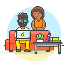 Work Living Room 6 Illustration from UX Colors Set