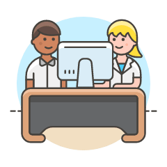 Workspace Office 2 Illustration from UX Colors Set