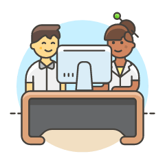 Workspace Office 4 Illustration from UX Colors Set