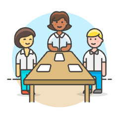 Meeting Table 4 Illustration from UX Colors Set