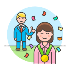 Promotion Medal 1 2 Illustration from UX Colors Set