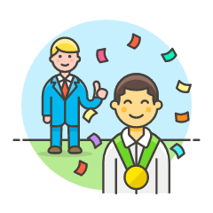 Promotion Medal 1 4 Illustration from UX Colors Set