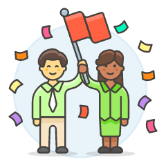 Team Achievement 3 Illustration from UX Colors Set