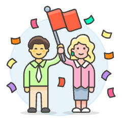 Team Achievement 4 Illustration from UX Colors Set