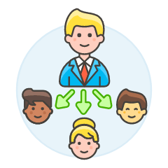 Team Hierarchy 1 4 Illustration from UX Colors Set