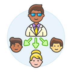 Team Hierarchy 1 5 Illustration from UX Colors Set