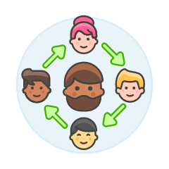 Team Hierarchy 2 2 Illustration from UX Colors Set