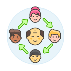 Team Hierarchy 2 3 Illustration from UX Colors Set