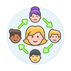 Team Hierarchy 2 4 Illustration from UX Colors Set