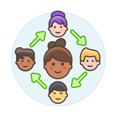 Team Hierarchy 2 5 Illustration from UX Colors Set