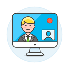 Video Call Imac Illustration from UX Colors Set