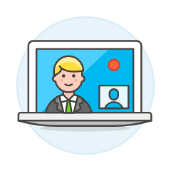 Video Call Laptop Illustration from UX Colors Set