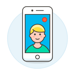 Video Call Phone Illustration from UX Colors Set