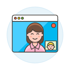 Video Conference Browser 1 1 Illustration from UX Colors Set