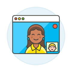Video Conference Browser 1 2 Illustration from UX Colors Set