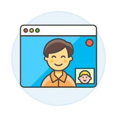 Video Conference Browser 1 6 Illustration from UX Colors Set