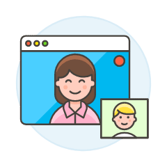 Video Conference Browser 2 1 Illustration from UX Colors Set