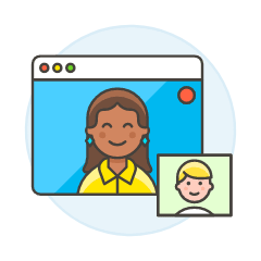 Video Conference Browser 2 2 Illustration from UX Colors Set