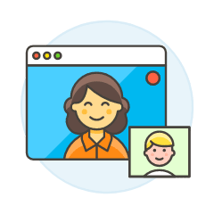 Video Conference Browser 2 3 Illustration from UX Colors Set