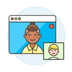 Video Conference Browser 2 5 Illustration from UX Colors Set