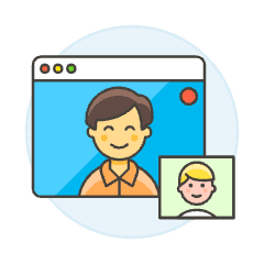 Video Conference Browser 2 6 Illustration from UX Colors Set