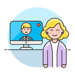 Video Conference Imac 1 3 Illustration from UX Colors Set