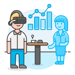 Virtual Meeting 1 Illustration from UX Colors Set