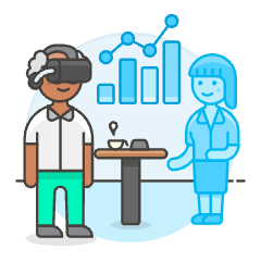 Virtual Meeting 2 Illustration from UX Colors Set