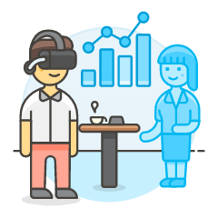 Virtual Meeting 3 Illustration from UX Colors Set