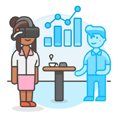 Virtual Meeting 5 Illustration from UX Colors Set
