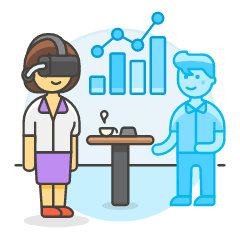 Virtual Meeting 6 Illustration from UX Colors Set