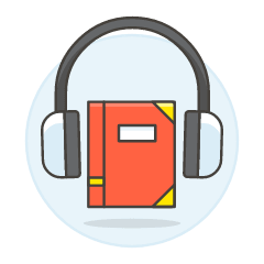 Audio Book Illustration from UX Colors Set